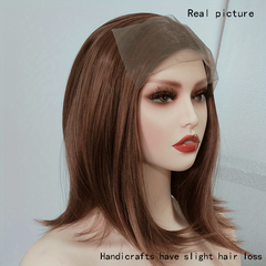 Short Straight Bob Cut Wig Synthetic Wig Beginners Friendly Heat Resistant