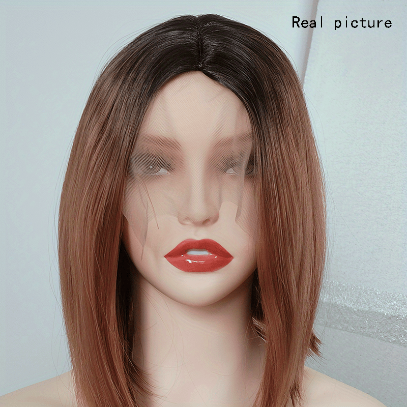 Short Straight Bob Cut Wig Synthetic Wig Beginners Friendly Heat Resistant