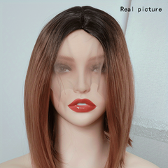Short Straight Bob Cut Wig Synthetic Wig Beginners Friendly Heat Resistant