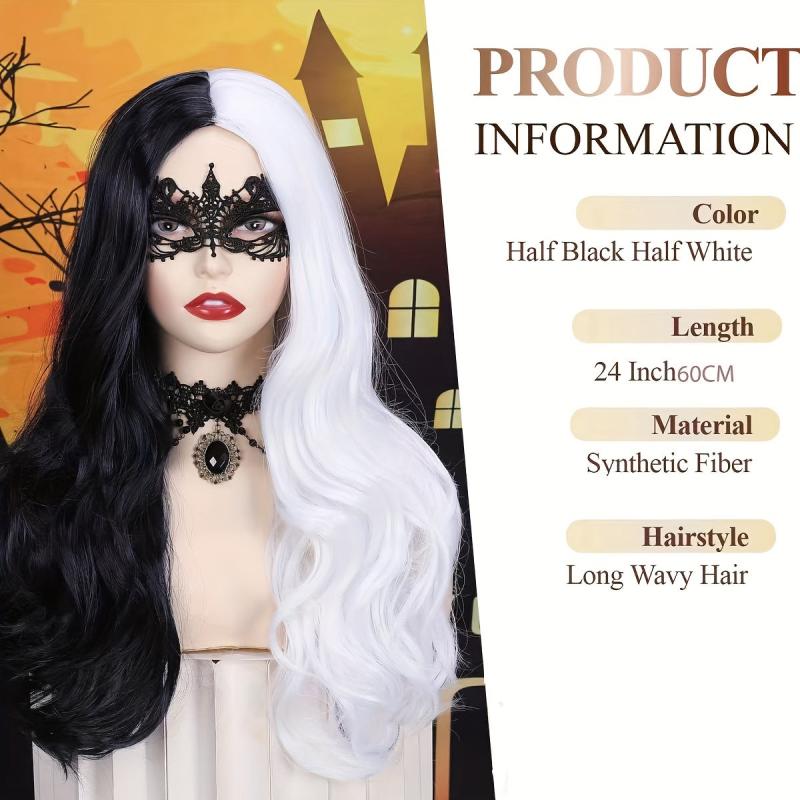 Long Curly Wavy Half Wig Synthetic Role Play Costume Party Wig
