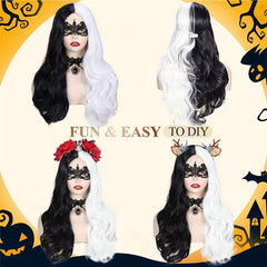 Long Curly Wavy Half Wig Synthetic Role Play Costume Party Wig