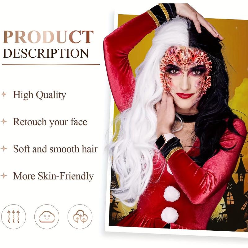 Long Curly Wavy Half Wig Synthetic Role Play Costume Party Wig