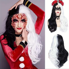 Long Curly Wavy Half Wig Synthetic Role Play Costume Party Wig