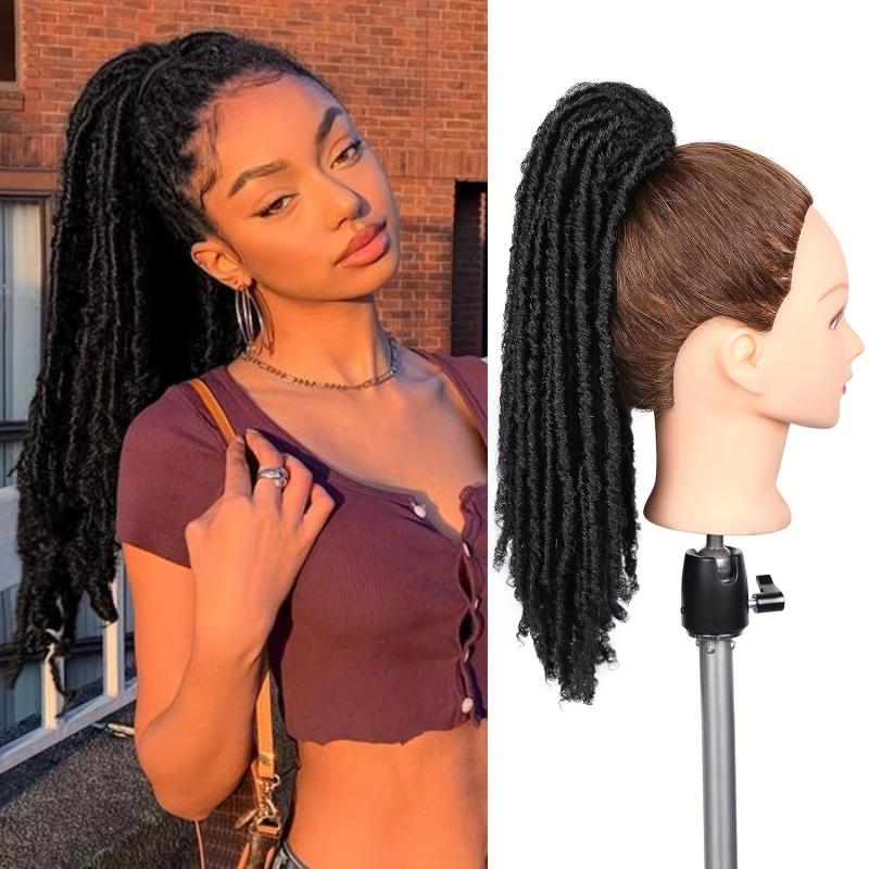 Dreadlock Ponytail Extensions Synthetic Clip In Hair Extensions