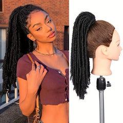 Dreadlock Ponytail Extensions Synthetic Clip In Hair Extensions