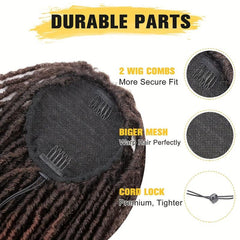 Dreadlock Ponytail Extensions Synthetic Clip In Hair Extensions