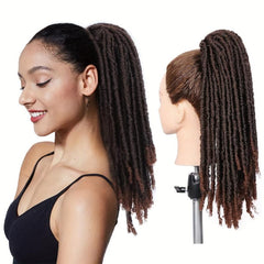 Dreadlock Ponytail Extensions Synthetic Clip In Hair Extensions