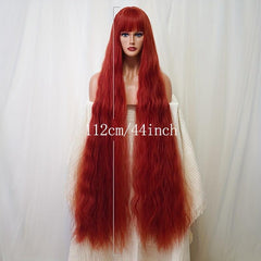 Long Curly Synthetic Wig With Bangs for Cosplay