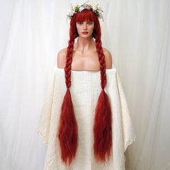 Long Curly Synthetic Wig With Bangs for Cosplay