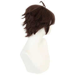 Brown Straight Synthetic Anime Cosplay Wig For Halloween Christmas Party