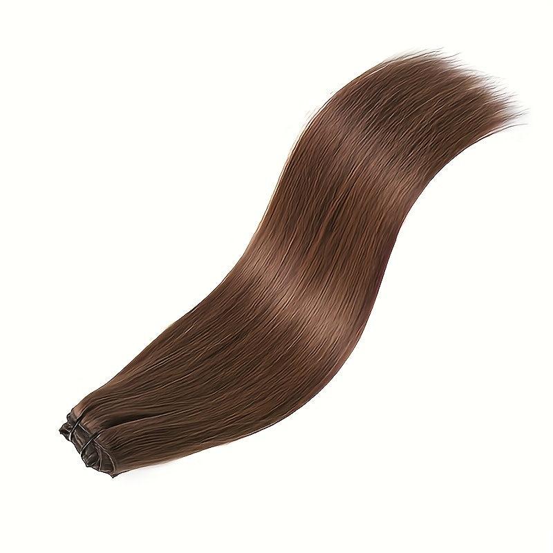 8 Pcs Clip In 4 Long Straight Hair Extensions Human Hair Brazilian Virgin Hair
