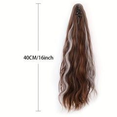 Long Curly Ponytail Hairpiece With Claw 40 Synthetic Hair Extensions for Women
