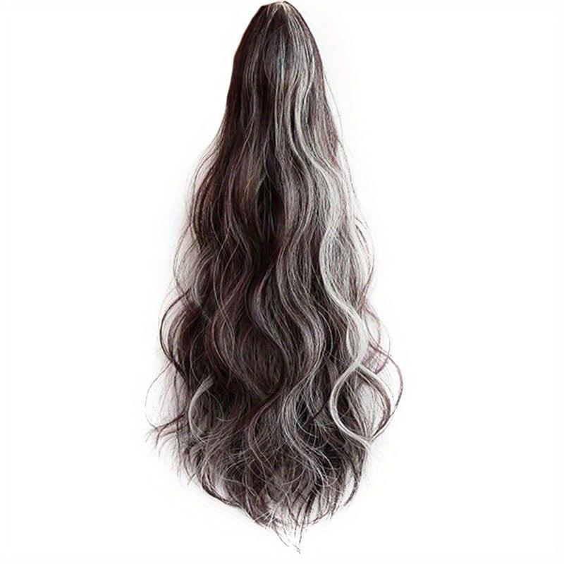 Long Curly Ponytail Hairpiece With Claw 40 Synthetic Hair Extensions for Women