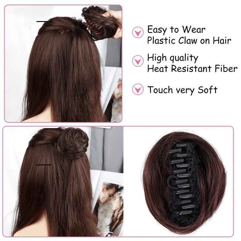 Short Hair Bun Clip-In Donut Hair Extensions