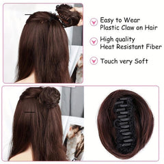 Short Hair Bun Clip-In Donut Hair Extensions