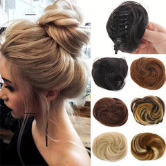 Short Hair Bun Clip-In Donut Hair Extensions