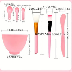 7-in-1 DIY Face Mask Mixing Set with Bowl, Stick, Spatula, Brush, Spoons