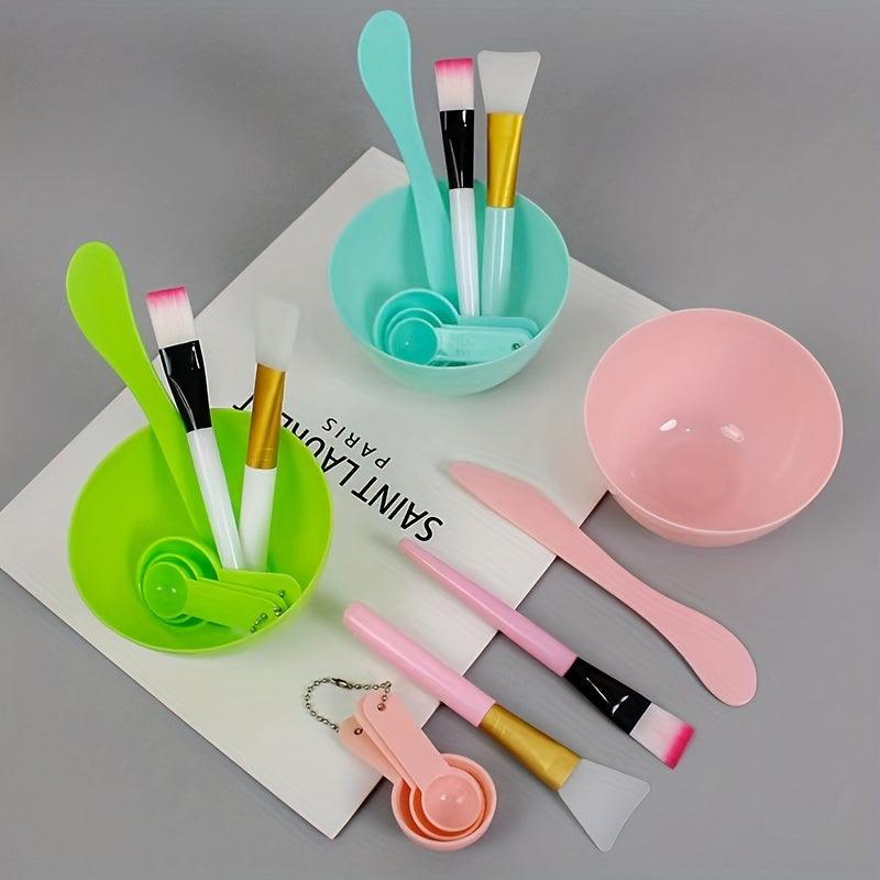 7-in-1 DIY Face Mask Mixing Set with Bowl, Stick, Spatula, Brush, Spoons