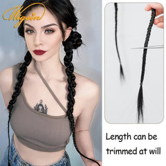 Long Synthetic Braided Ponytail Hairpiece Hair Extensions