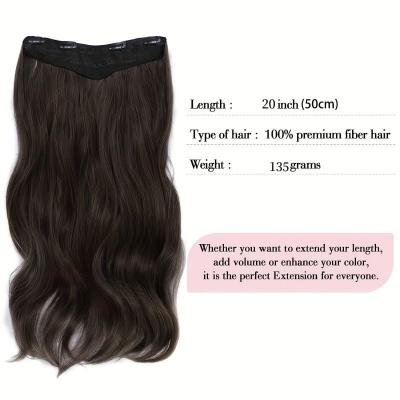 Dark Brown Long Curly Wavy Hair Extensions 50 8 Cm