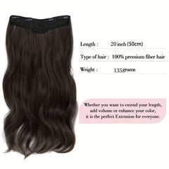 Dark Brown Long Curly Wavy Hair Extensions 50 8 Cm