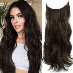 Dark Brown Long Curly Wavy Hair Extensions 50 8 Cm