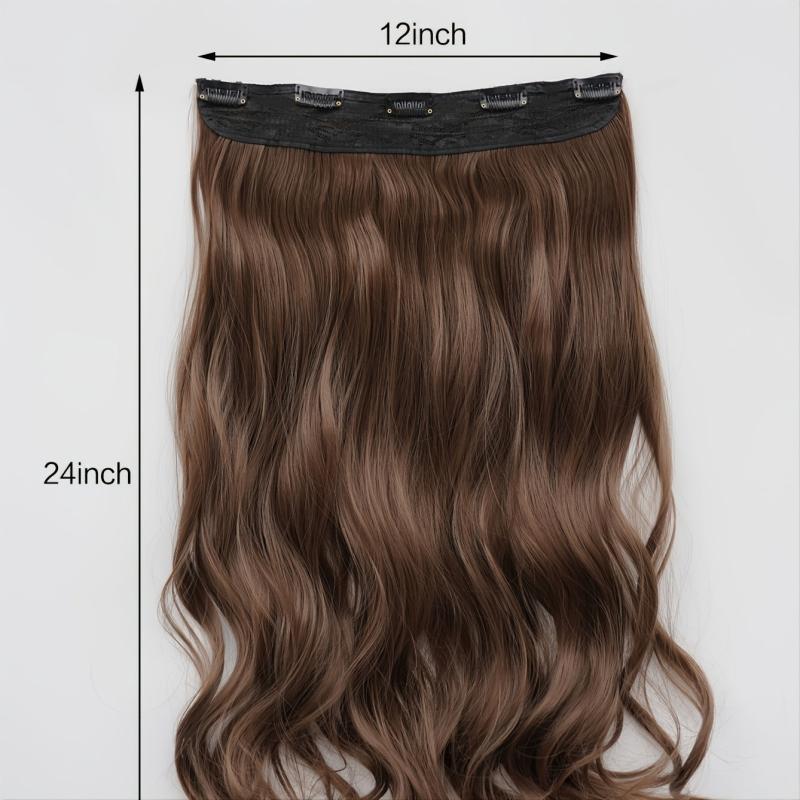 Curly Wave Clip In Hair Extensions Synthetic Hair Piece for Daily Use Party Show