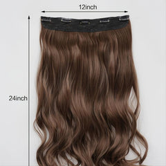 Curly Wave Clip In Hair Extensions Synthetic Hair Piece for Daily Use Party Show