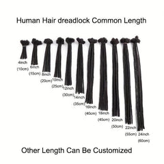 10 Strands Dreadlock Braids Human Hair Crochet Extensions Bohemian Style