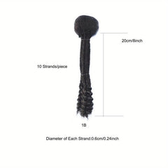 10 Strands Dreadlock Braids Human Hair Crochet Extensions Bohemian Style