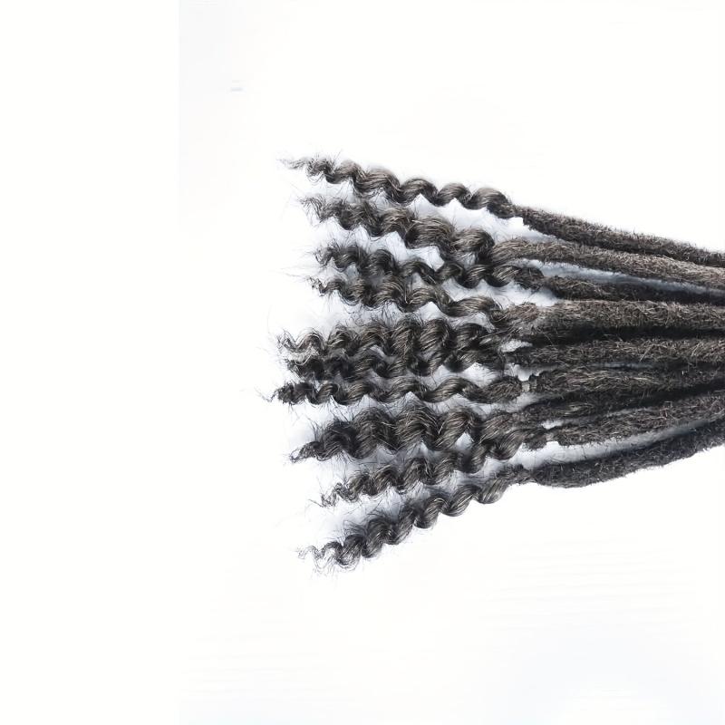10 Strands Dreadlock Braids Human Hair Crochet Extensions Bohemian Style