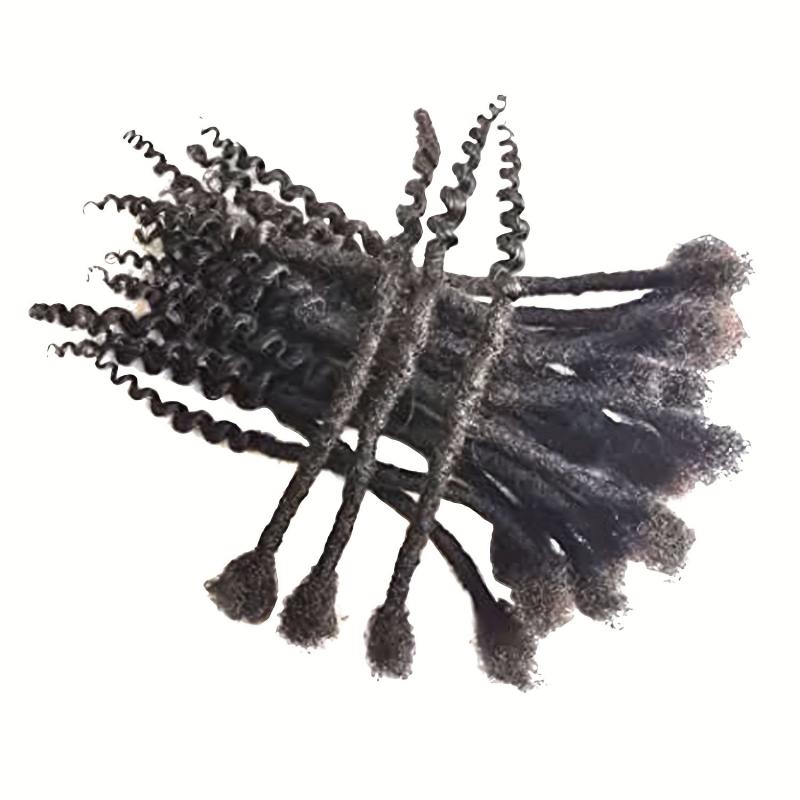 10 Strands Dreadlock Braids Human Hair Crochet Extensions Bohemian Style