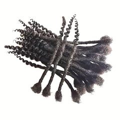 10 Strands Dreadlock Braids Human Hair Crochet Extensions Bohemian Style
