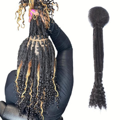 10 Strands Dreadlock Braids Human Hair Crochet Extensions Bohemian Style