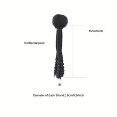10 Strands Dreadlock Braids Human Hair Crochet Extensions Bohemian Style