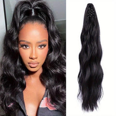 Long Wavy Claw Clip Ponytail Extension for Women Soft Daily Use