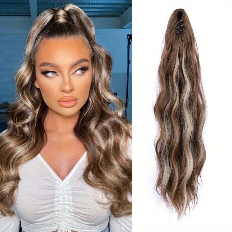 Long Wavy Claw Clip Ponytail Extension for Women Soft Daily Use