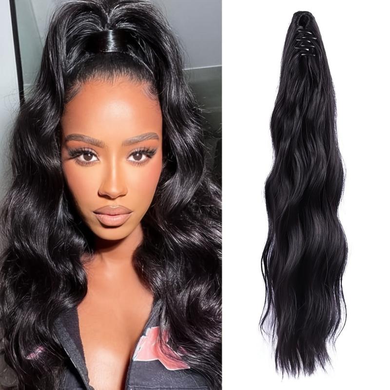 Long Wavy Claw Clip Ponytail Extension for Women Soft Daily Use