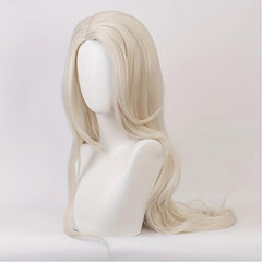 Long Wavy Beige Princess Wig Halloween Costume Party Synthetic Wigs