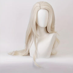 Long Wavy Beige Princess Wig Halloween Costume Party Synthetic Wigs