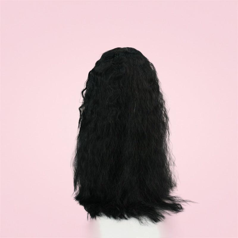 Long Body Wavy Synthetic Afro Hair Wigs Middle Part