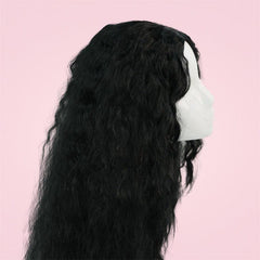 Long Body Wavy Synthetic Afro Hair Wigs Middle Part