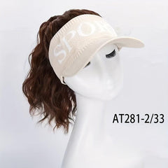 Kinky Curly Baseball Cap with Attached Wig