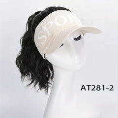 Kinky Curly Baseball Cap with Attached Wig