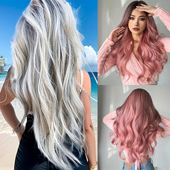 Long Body Wave Synthetic Wig Fashionable For Daily Use Party