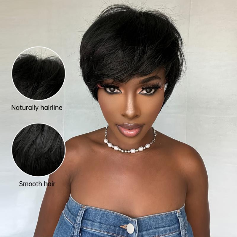 25cm Short Straight Wig Synthetic Women's Wig Daily Party Cosplay