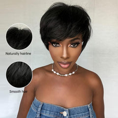 25cm Short Straight Wig Synthetic Women's Wig Daily Party Cosplay