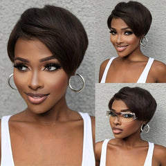 25cm Short Straight Wig Synthetic Women's Wig Daily Party Cosplay