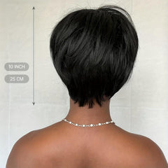 25cm Short Straight Wig Synthetic Women's Wig Daily Party Cosplay