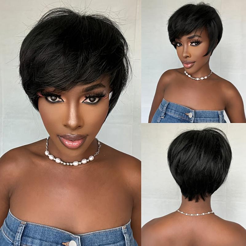 25cm Short Straight Wig Synthetic Women's Wig Daily Party Cosplay
